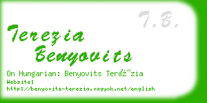 terezia benyovits business card